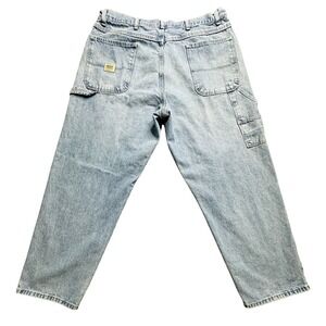 Wrangler Hero Originals Jeans Mens 36x29 Blue Light Wash Carpenter Utility YKK